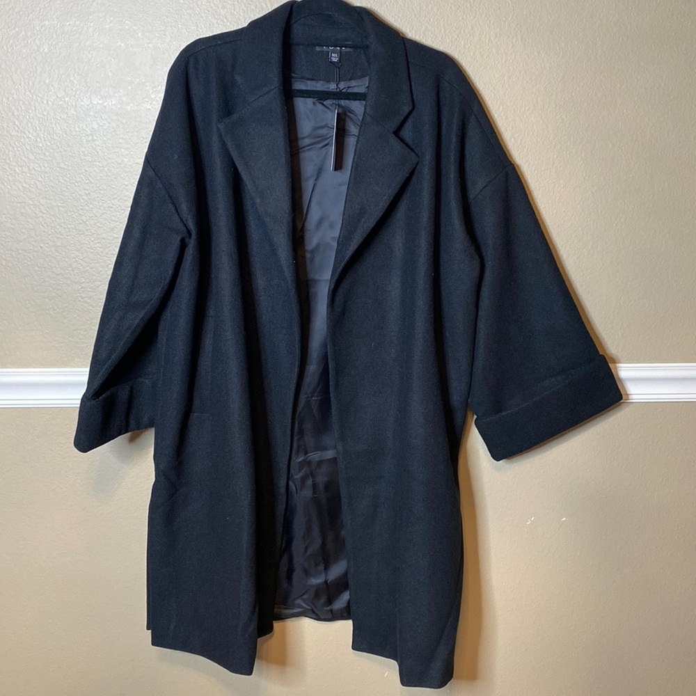Black Deconstructed Oversized Trench Coat
